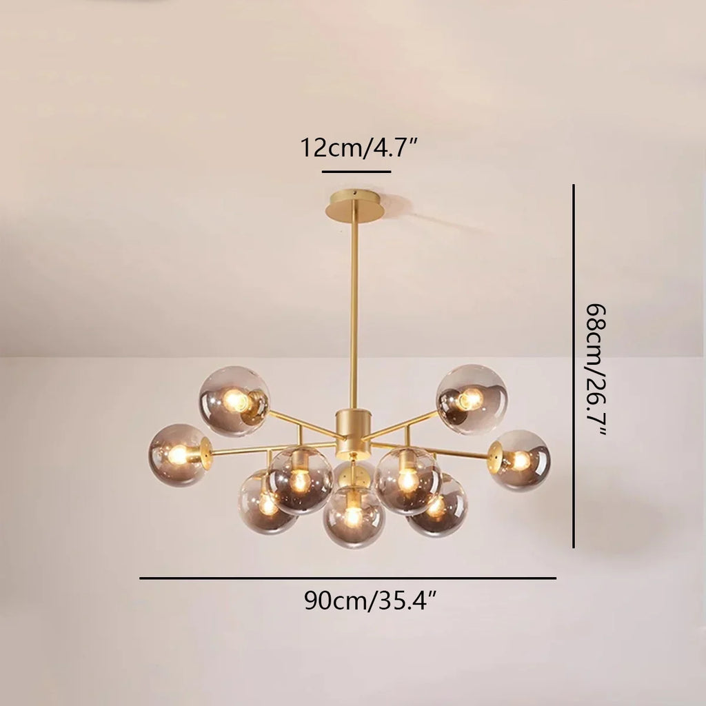 Camilla Glass Chandelier for Living Room | Desfino