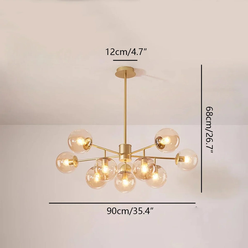 Camilla Glass Chandelier for Living Room | Desfino