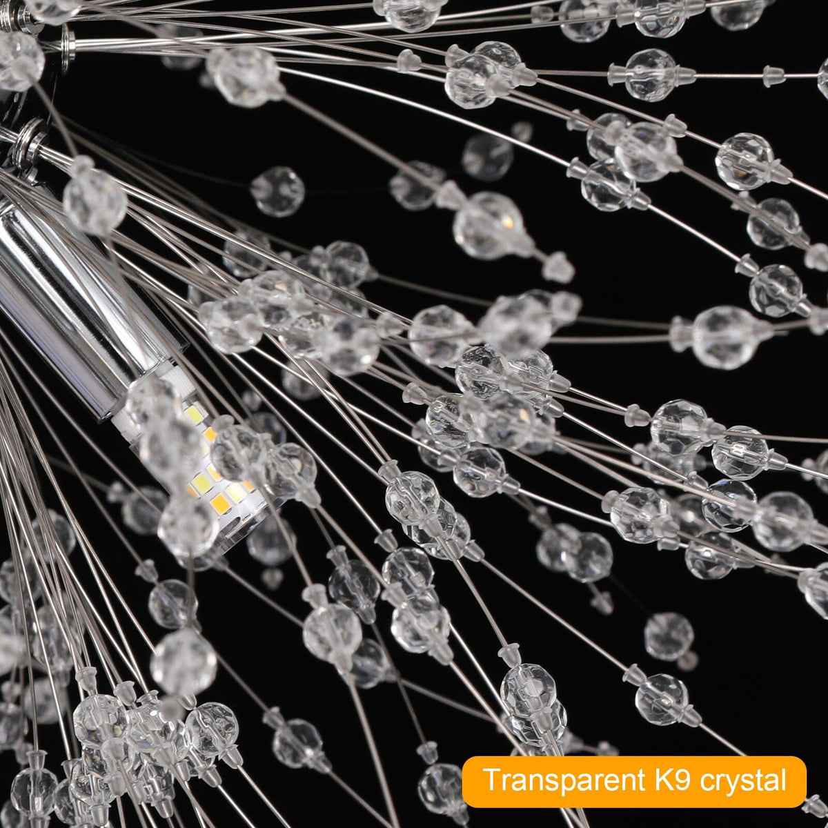 Asterra Crystal Dandelion Pendant Ceiling Light — Adjustable LED Strip - Desfino