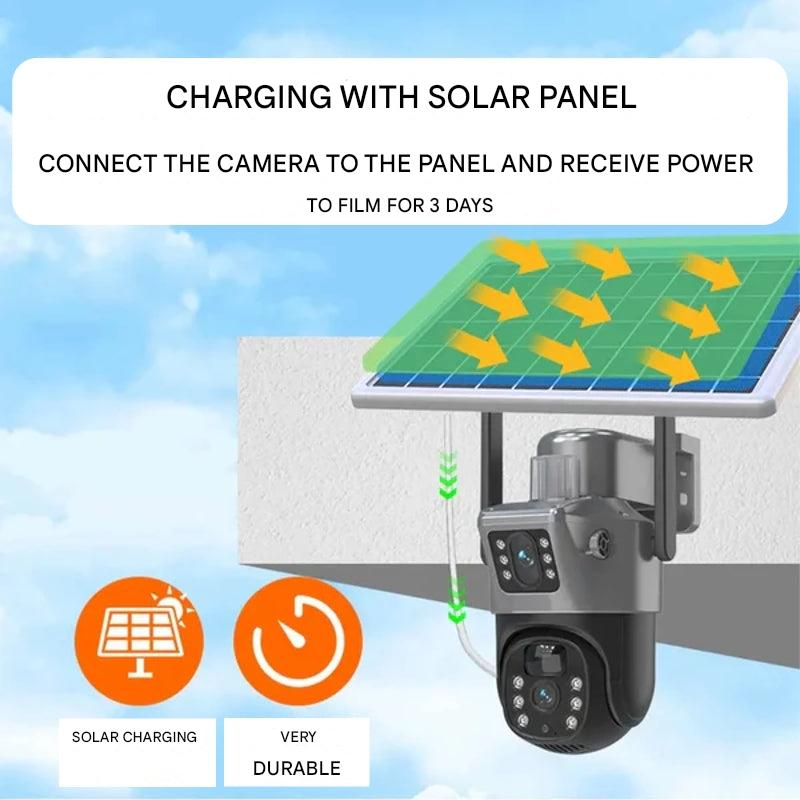 Fenlor 4K 太阳能安防摄像头 — 双镜头、10x 光学变焦、4G/WiFi - Desfino