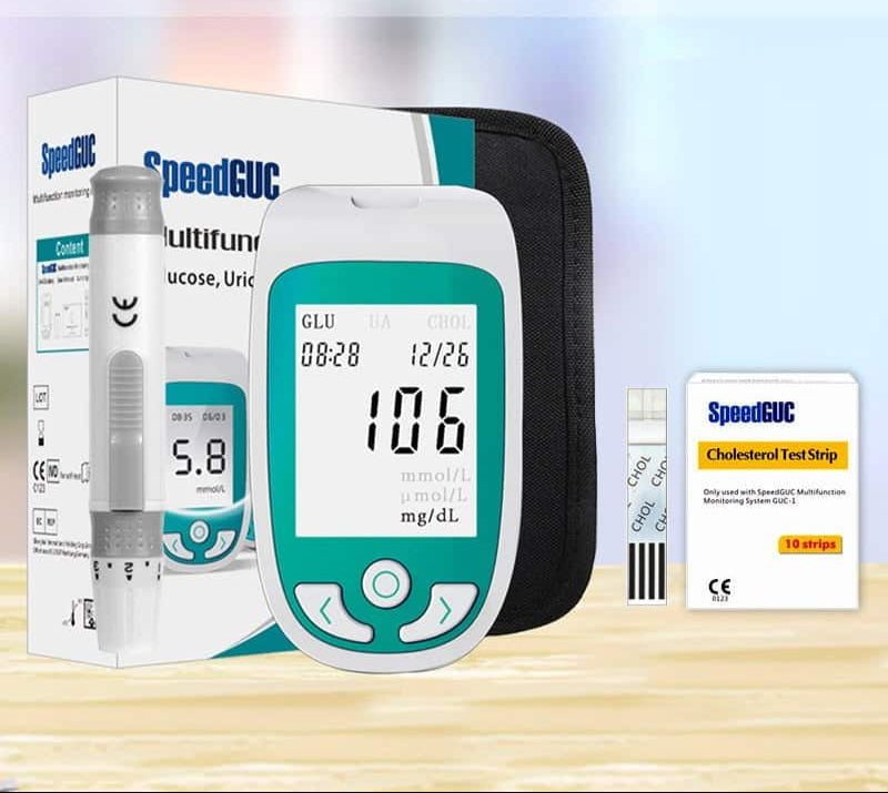 Monitor de salud TriGuard 3 en 1 — glucosa, colesterol y ácido úrico - Desfino