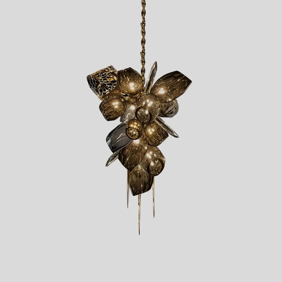Kallisto Sculptural Glass Chandelier for Dining Room | Desfino