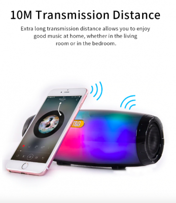 Przenośny głośnik Bluetooth EchoWave LED — światła zmieniające kolory | Desfino