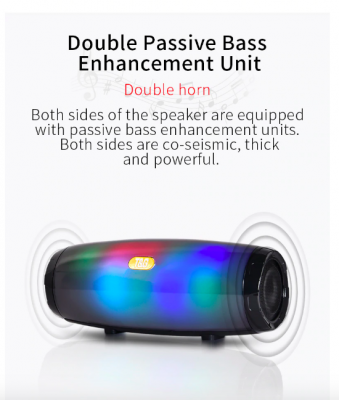 Przenośny głośnik Bluetooth EchoWave LED — światła zmieniające kolory | Desfino