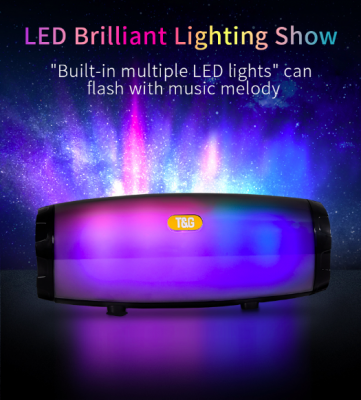 Przenośny głośnik Bluetooth EchoWave LED — światła zmieniające kolory | Desfino