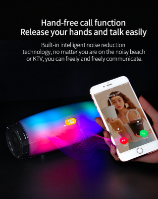 Przenośny głośnik Bluetooth EchoWave LED — światła zmieniające kolory | Desfino