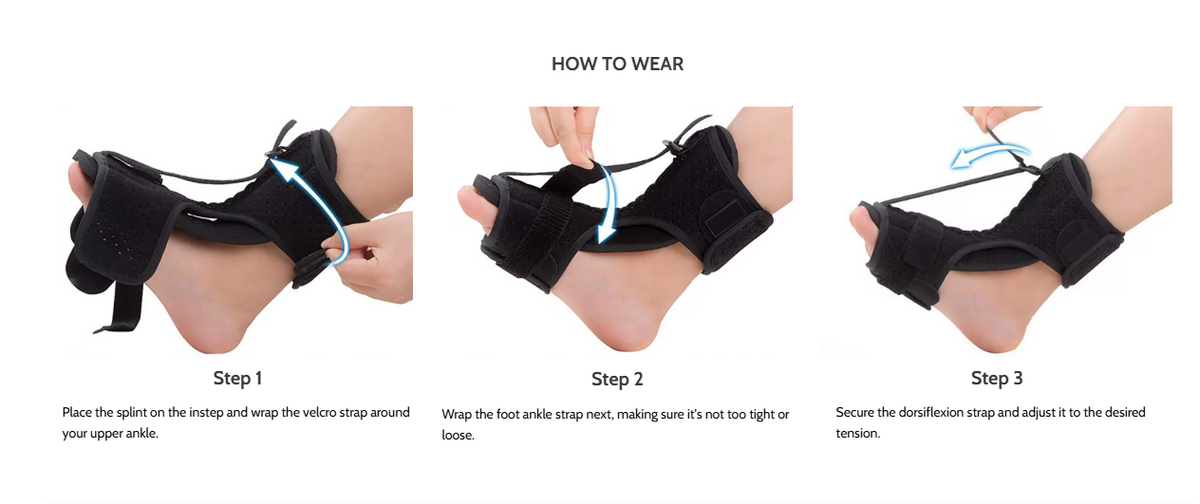 Suporte ajustável para pé pendente — Suporte do tornozelo para caminhar naturalmente | Desfino