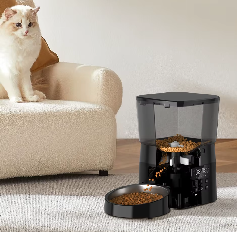 Automatische voerbak voor droogvoer — lcd-timer, porties van 50–200g - Desfino