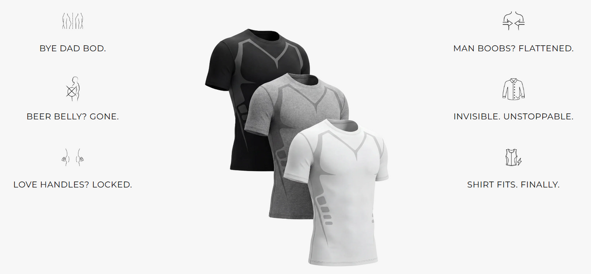 Ionsk T-shirt med korte ærmer til mænd – skarp pasform - Desfino
