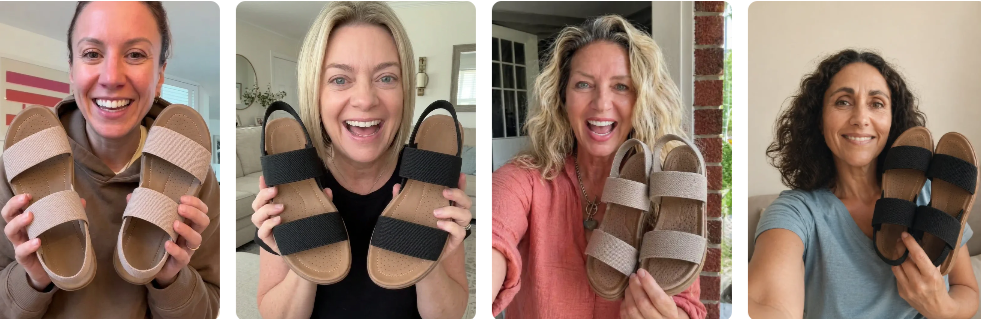 Elastische sandalen — lichtgewicht instappers voor wandelen en reizen | Desfino