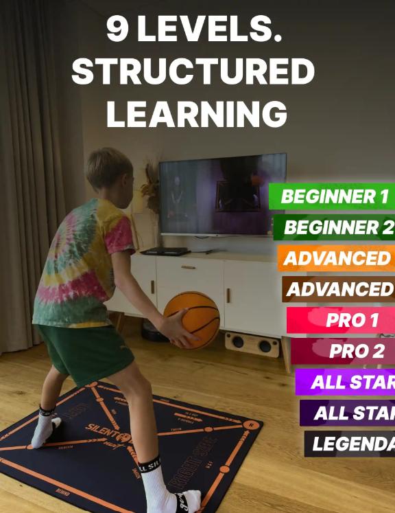 Basketball-Trainingsset — lautloses Dribbling, Matte & rutschfeste Socken | Desfino