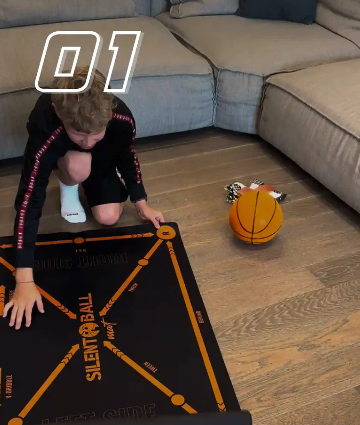 Basketball-Trainingsset — lautloses Dribbling, Matte & rutschfeste Socken | Desfino