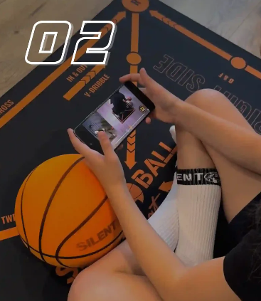 Basketball-Trainingsset — lautloses Dribbling, Matte & rutschfeste Socken | Desfino
