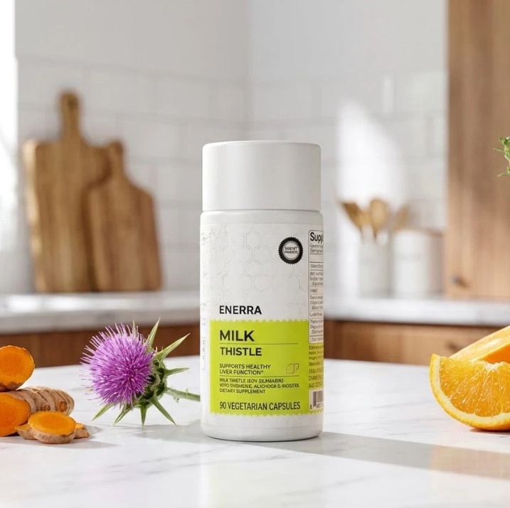 80% Silymarin Milk Thistle Capsules — Turmeric and Vitamin C Blend