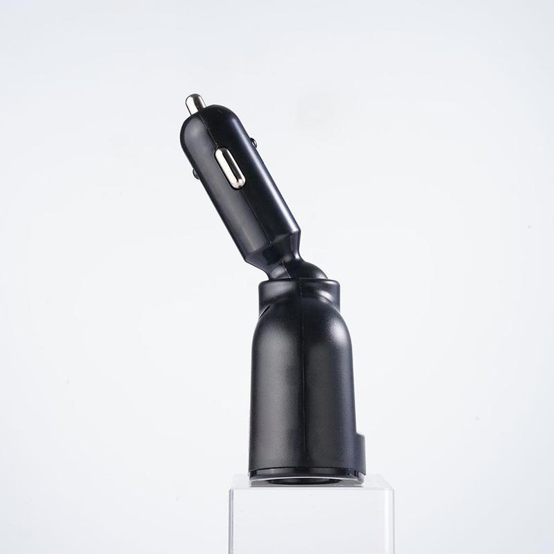 12-24V dobbelt USB-biluttakssplitter — 120W utgangseffekt, blått lys - Desfino