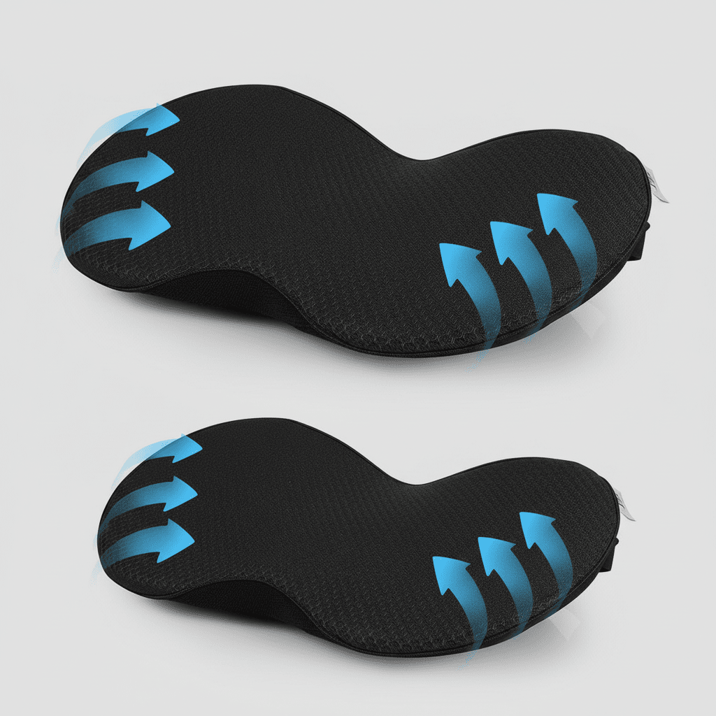 Polštářek na autosedačku z paměťové pěny pro řidiče menší postavy - zvýšení o 3.5 palce - Desfino