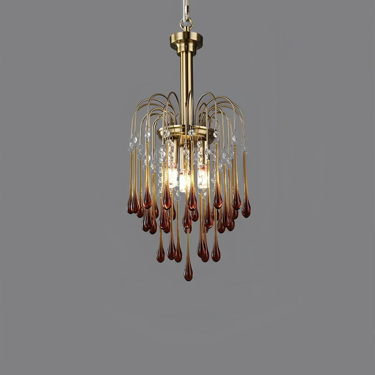 French Retro Water Drop Glass Chandelier | Desfino