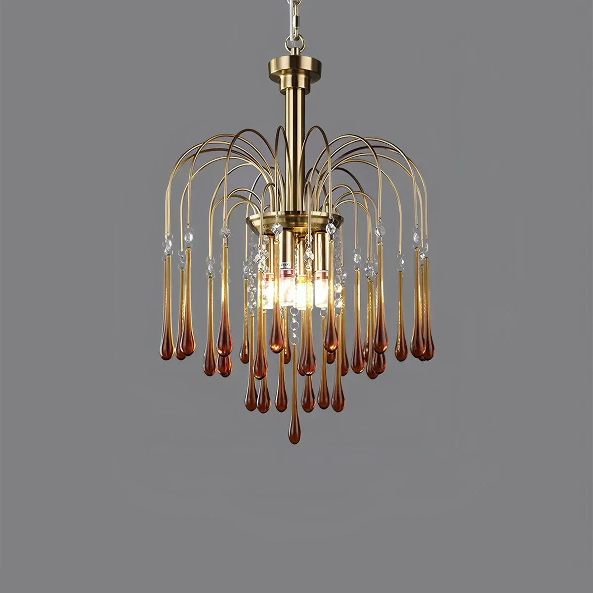 French Retro Water Drop Glass Chandelier | Desfino