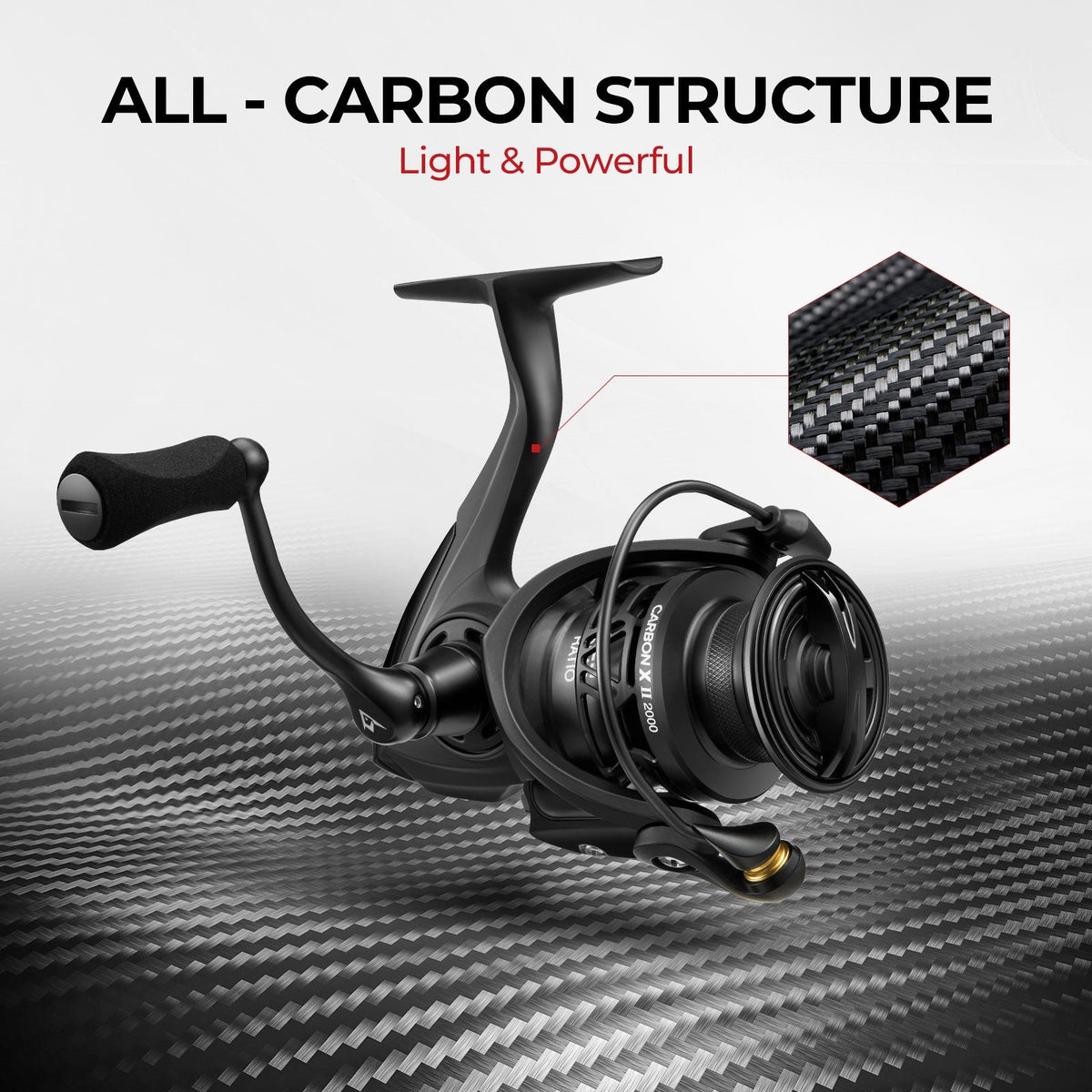 Ultralekki kołowrotek Piscifun Carbon X II — mocny hamulec, płynne zwijanie - Desfino