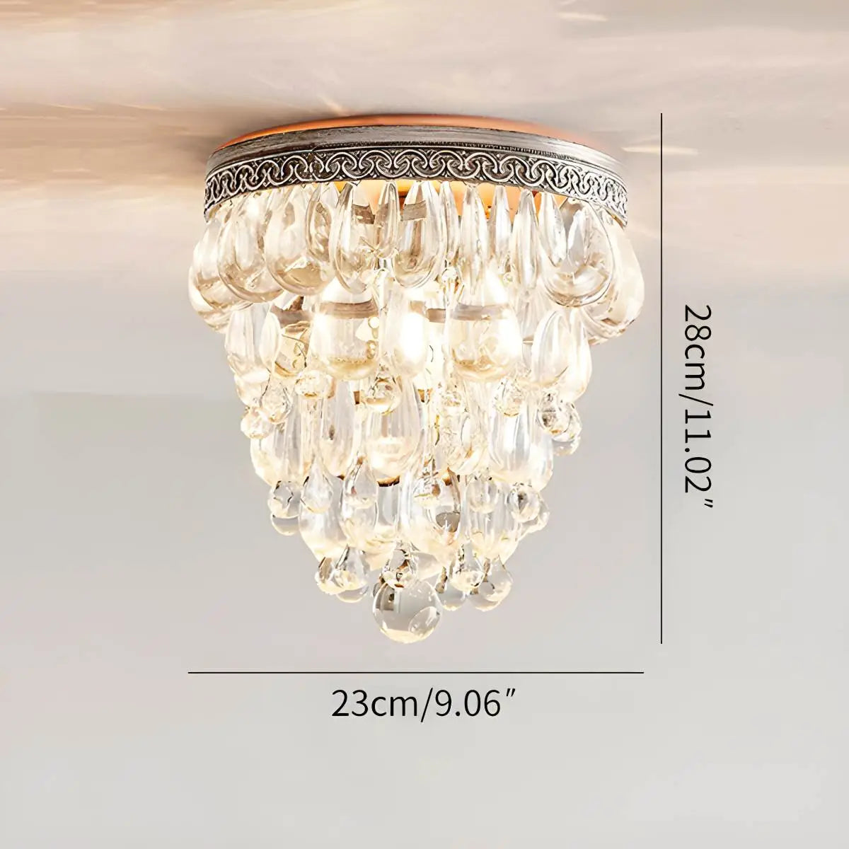 Vintage Crystal Pendent Light for Living Room | Desfino