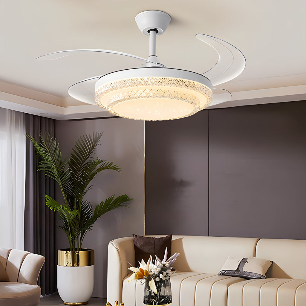 Dimmable Remote Hugger Ceiling Fan Light | Desfino