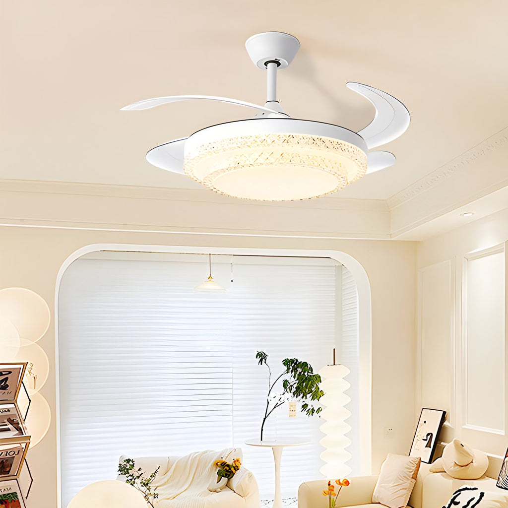 Dimmable Remote Hugger Ceiling Fan Light | Desfino