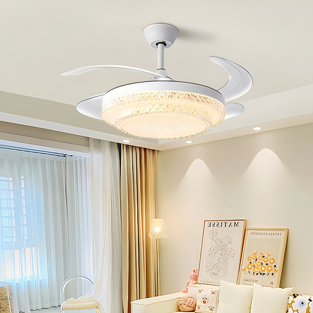 Dimmable Remote Hugger Ceiling Fan Light | Desfino