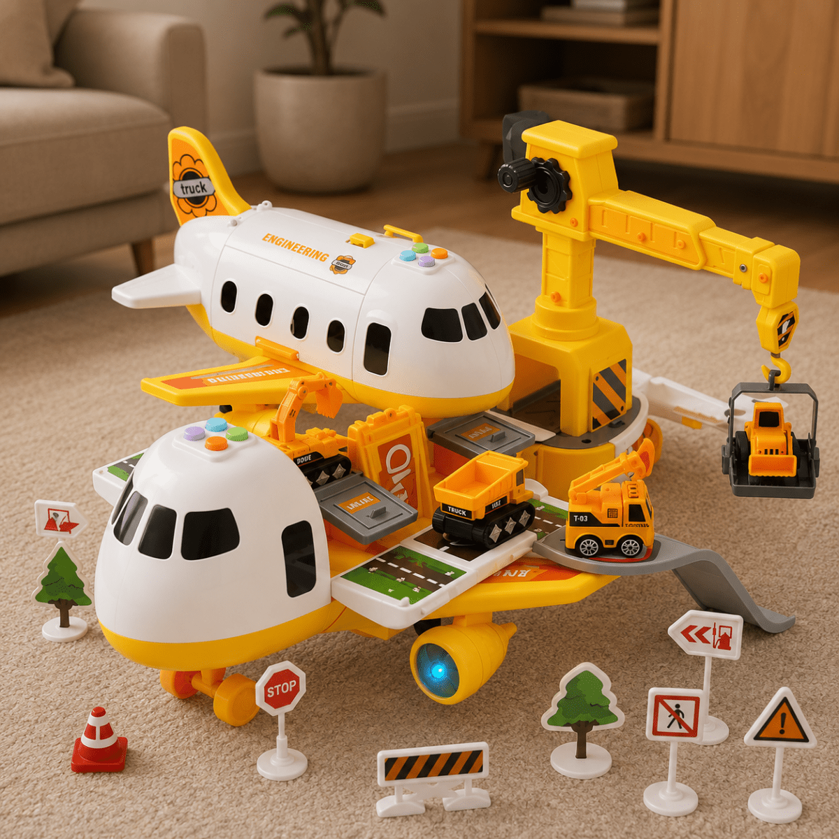 AIRTREX Flugzeug-Spielset — Fantasievolles Abenteuerspielzeug mit Missionen - Desfino