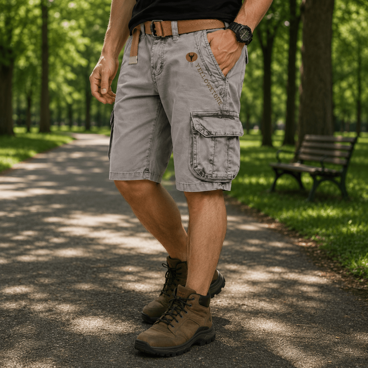 URBANLOAD cargoshorts med flere lommer til mænd — flere lommer - Desfino