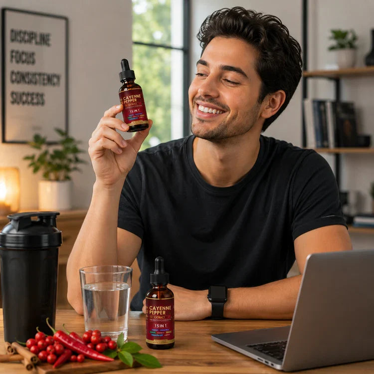 Cayenne Pepper Liquid Drops — Standard Dropper Bottle