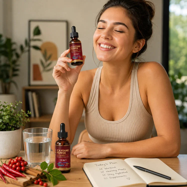 Cayenne Pepper Liquid Drops — Standard Dropper Bottle
