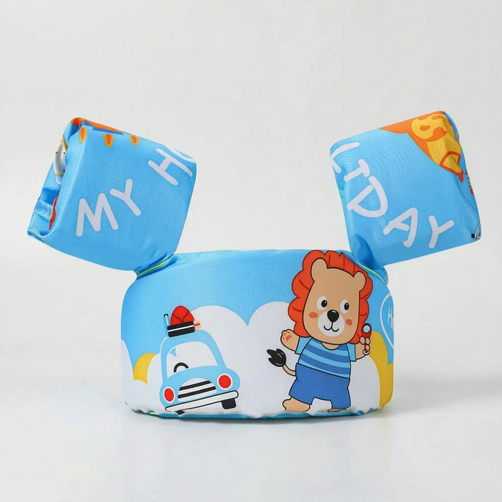 Galleggiante da nuoto per bambini per petto e braccia Bubbix - stampa a cartoni animati | Desfino