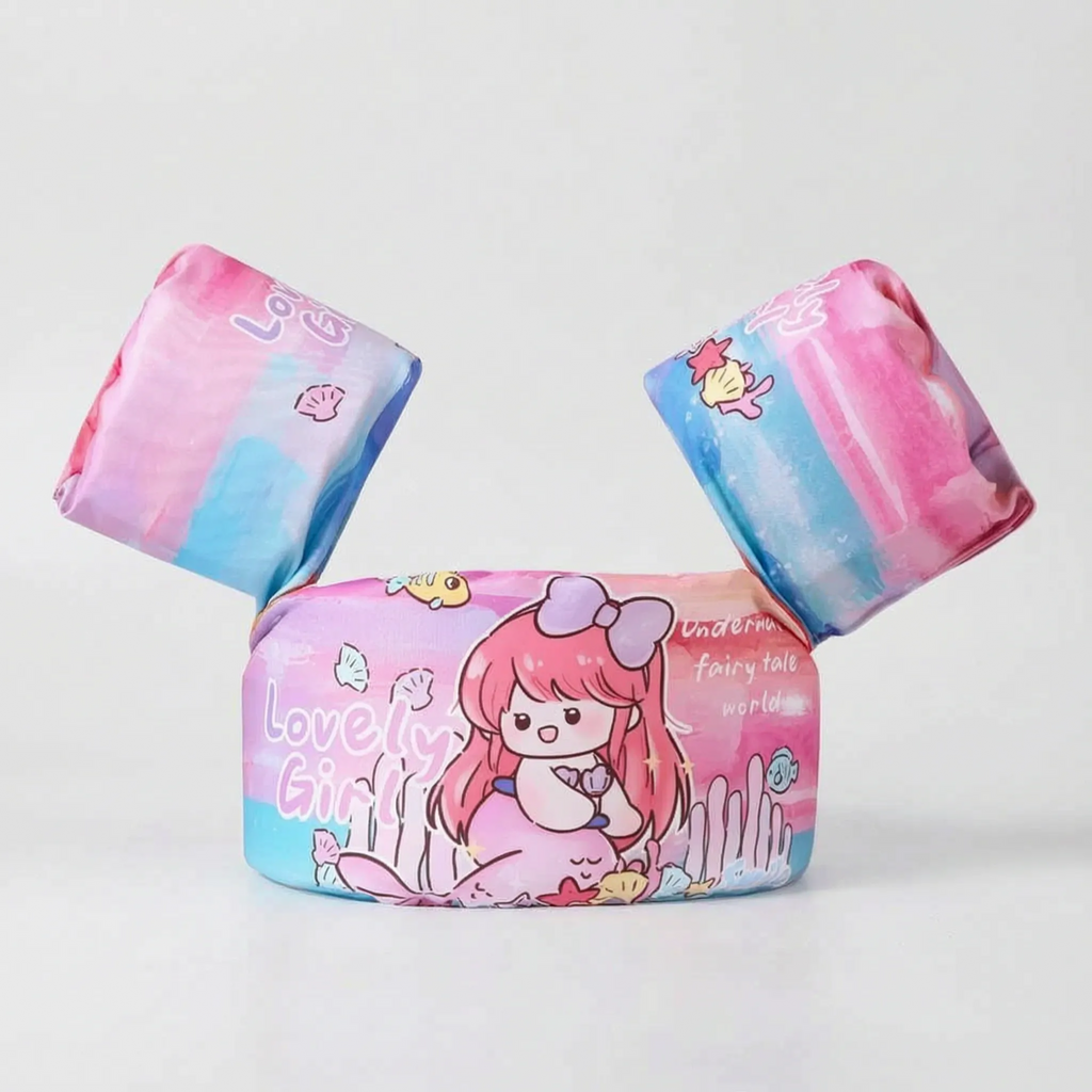 Galleggiante da nuoto per bambini per petto e braccia Bubbix - stampa a cartoni animati | Desfino