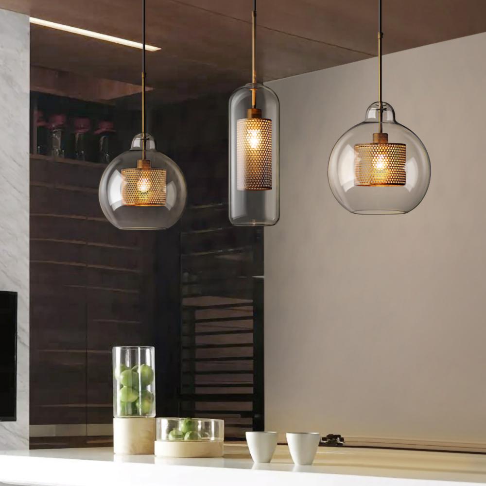 Chiswick Glass Pendant Light for Kitchen Island | Desfino