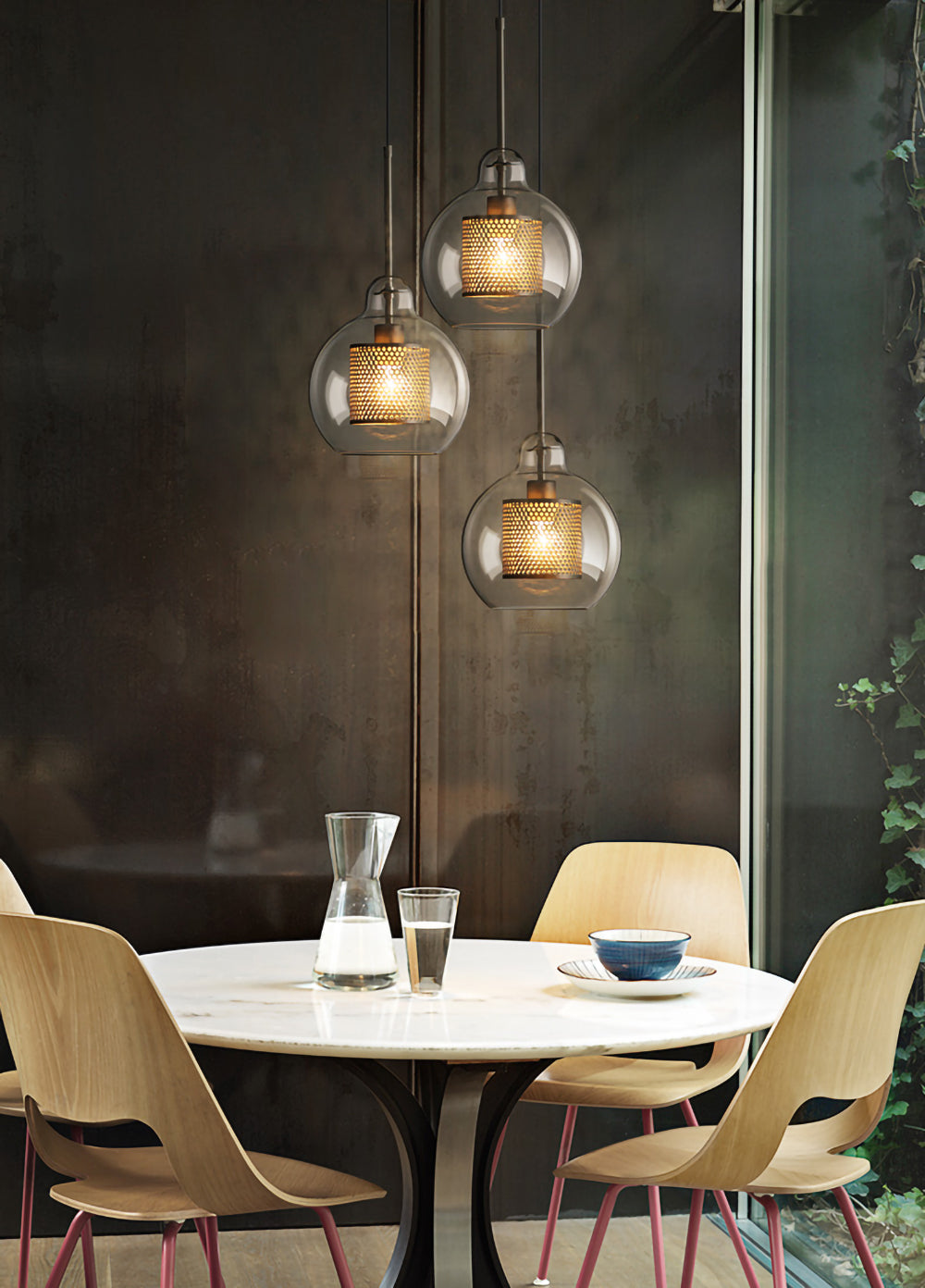 Chiswick Glass Pendant Light for Kitchen Island | Desfino