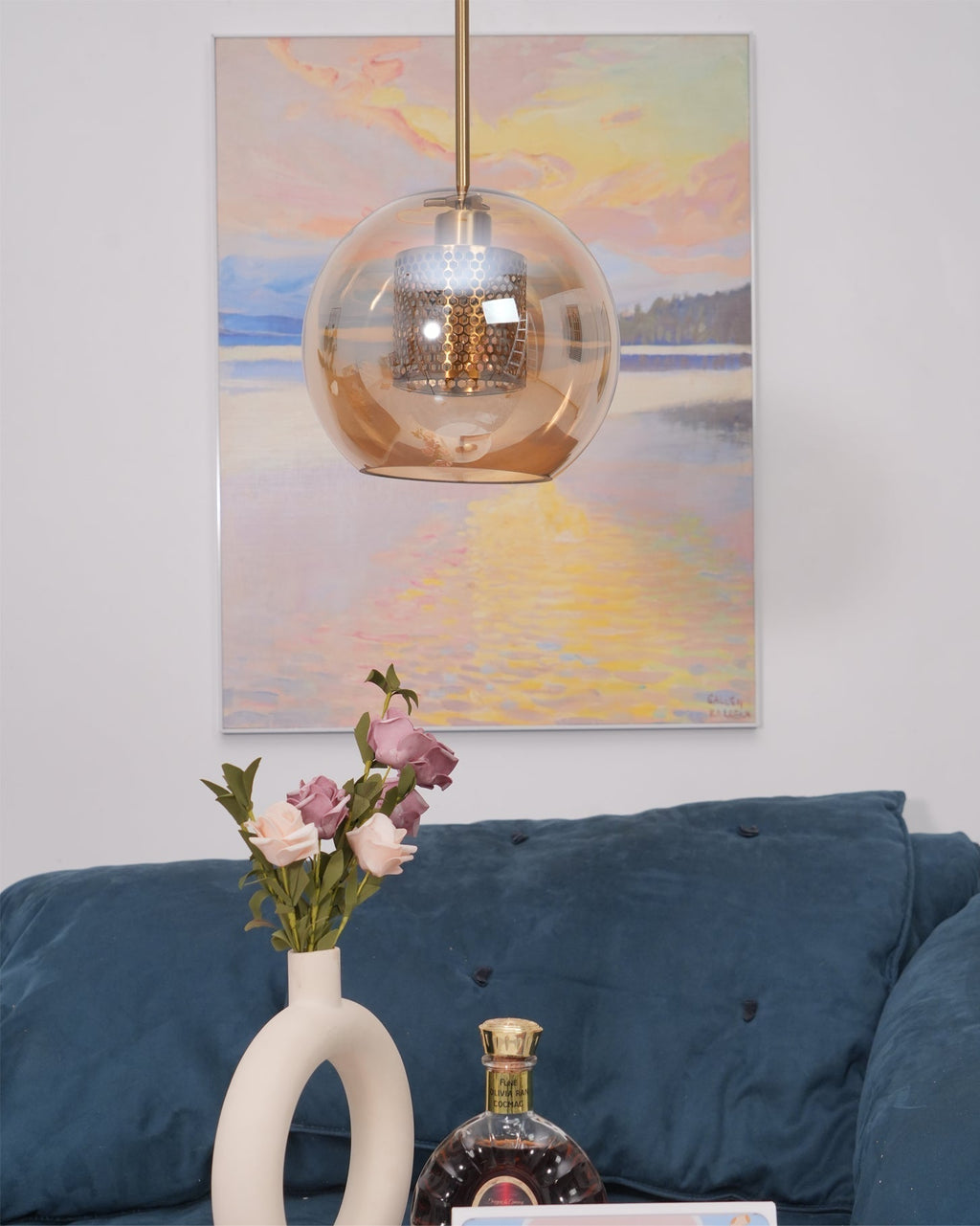 Chiswick Glass Pendant Light for Kitchen Island | Desfino
