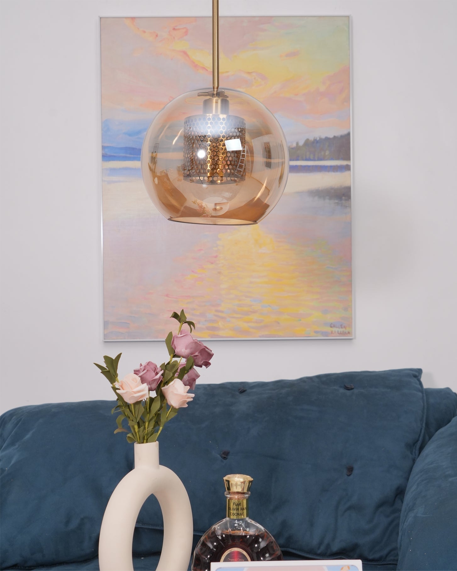 Chiswick Glass Pendant Light for Kitchen Island | Desfino