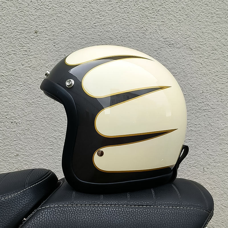 קסדת אופנוע רטרו AeroGuard עם אישורי DOT ו-ECE