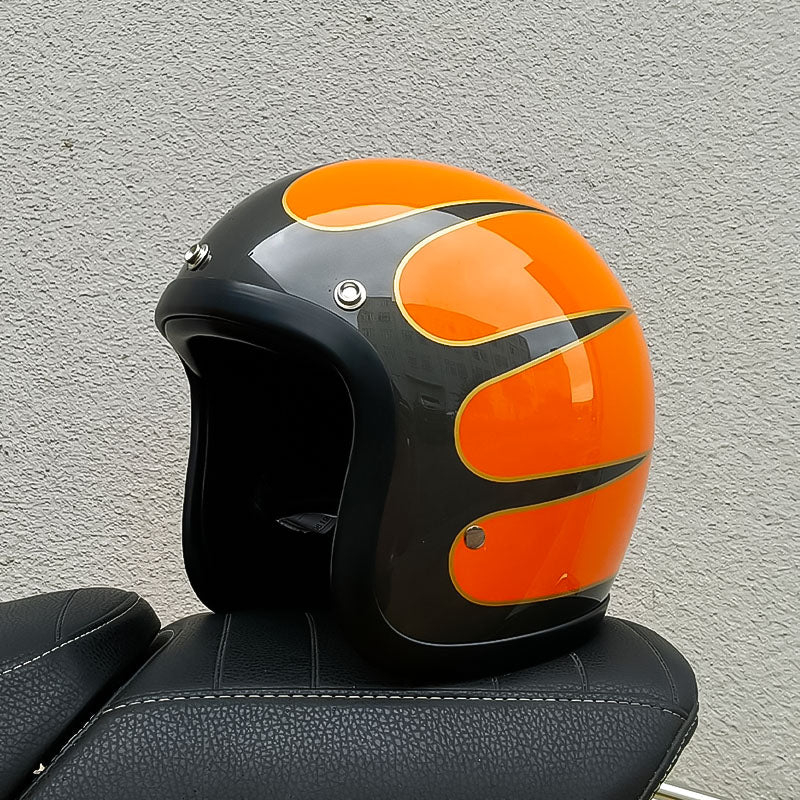 קסדת אופנוע רטרו AeroGuard עם אישורי DOT ו-ECE