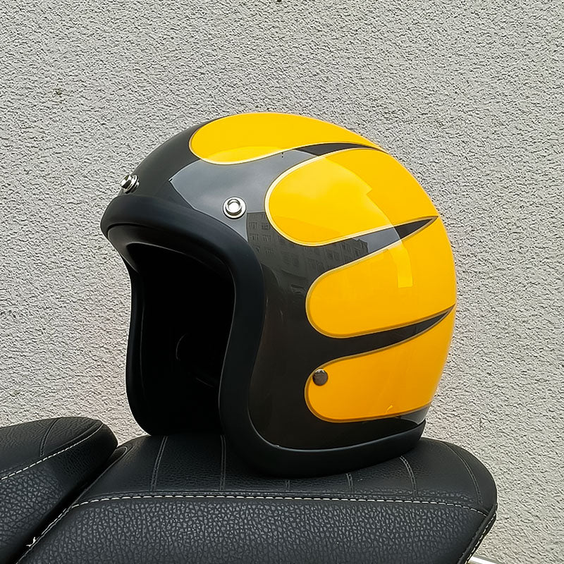 קסדת אופנוע רטרו AeroGuard עם אישורי DOT ו-ECE
