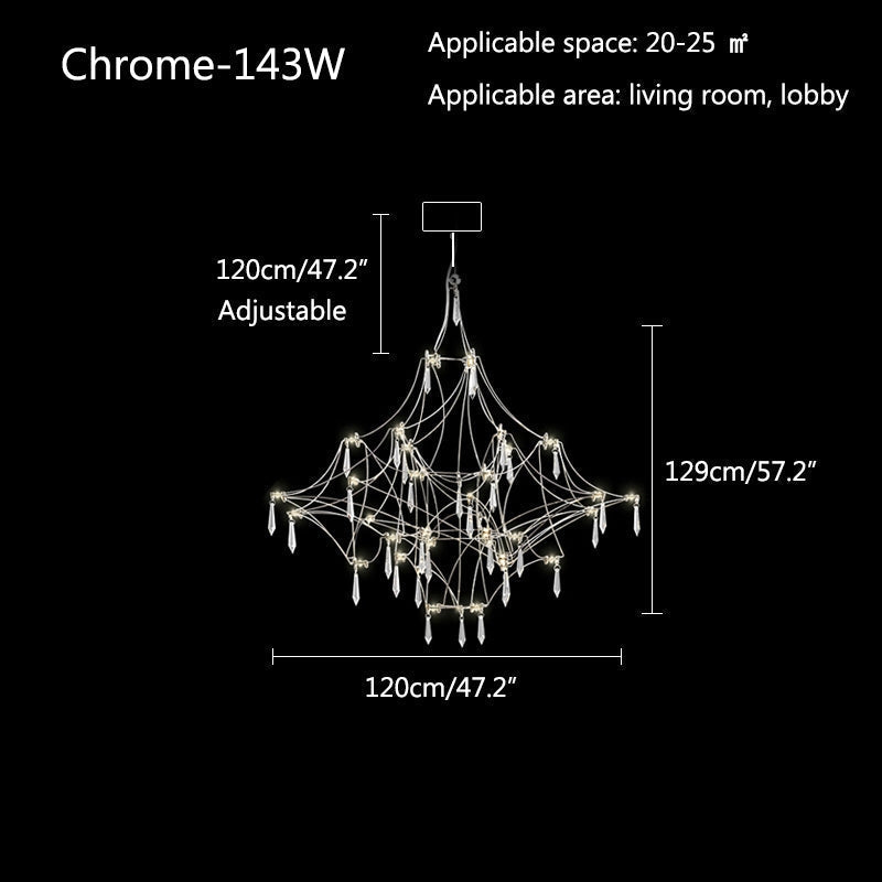 Adjustable Large Creativity Crystal Chandelier | Desfino