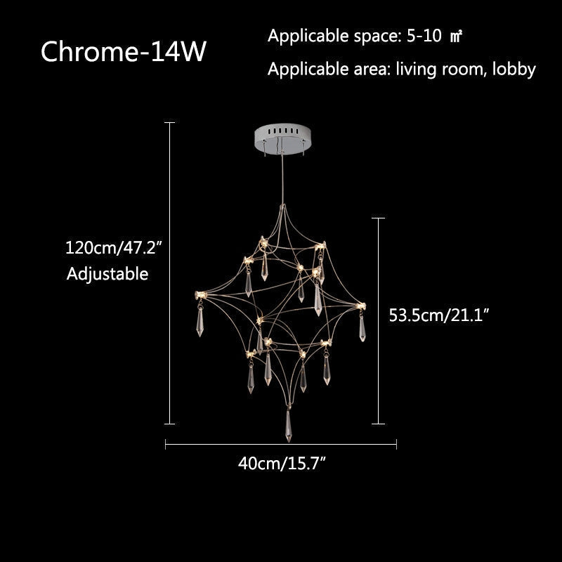 Adjustable Large Creativity Crystal Chandelier | Desfino