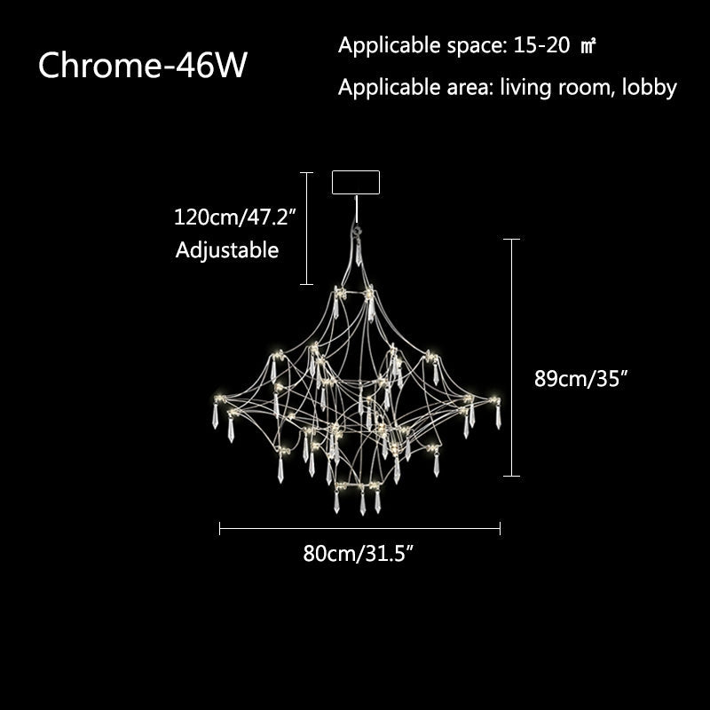 Adjustable Large Creativity Crystal Chandelier | Desfino
