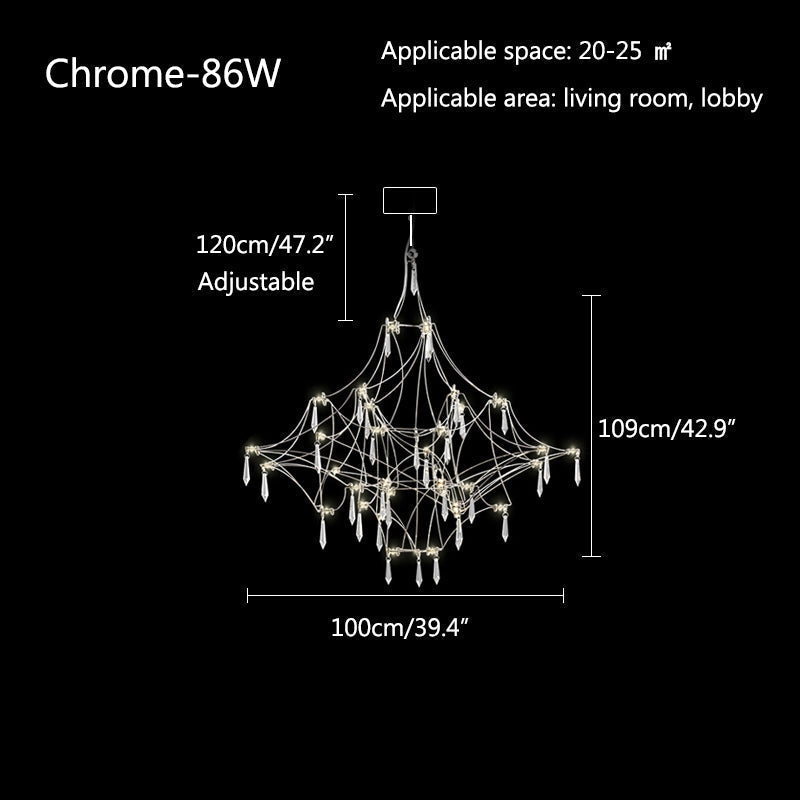 Adjustable Large Creativity Crystal Chandelier | Desfino