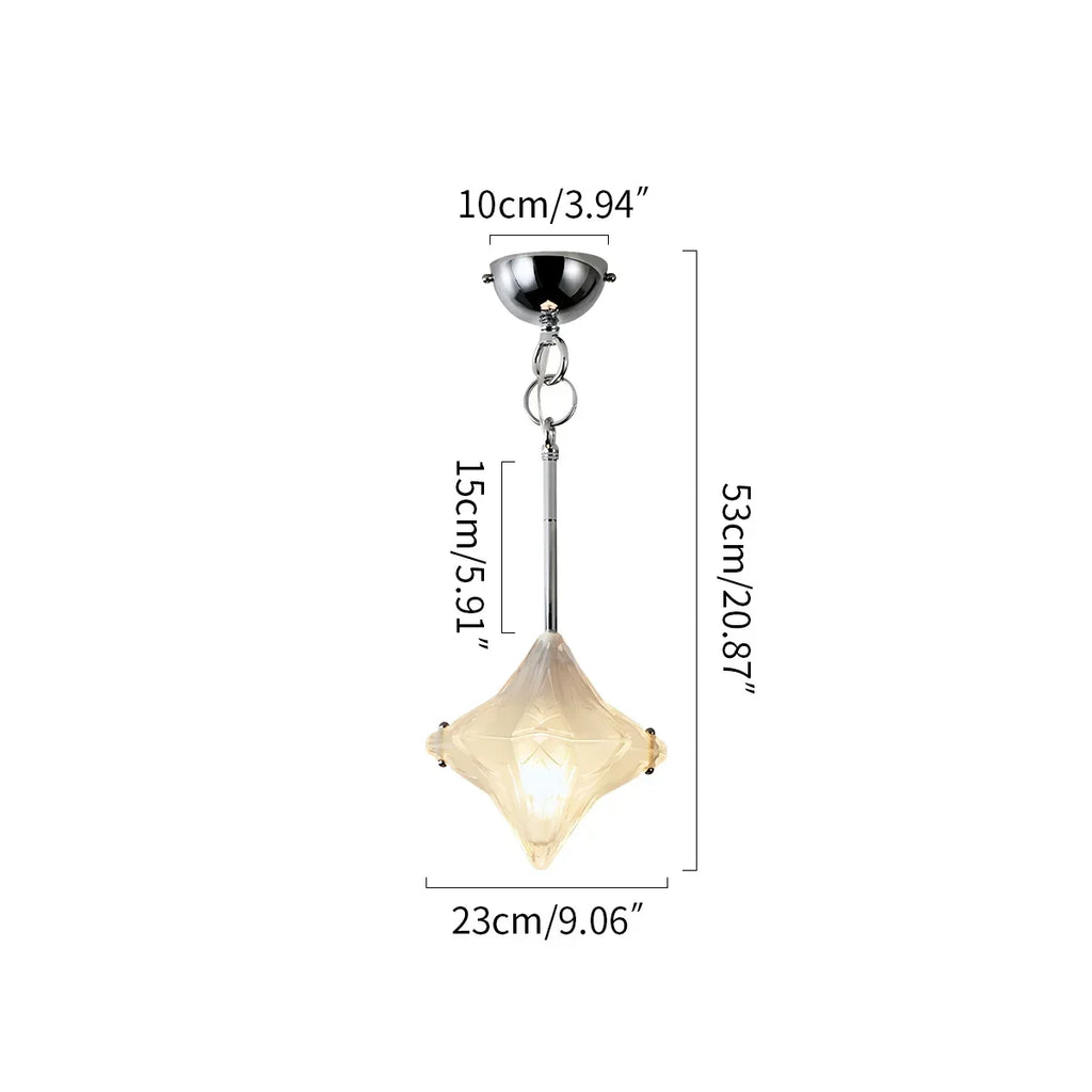French Murano Star Glass Pendant Light | Desfino