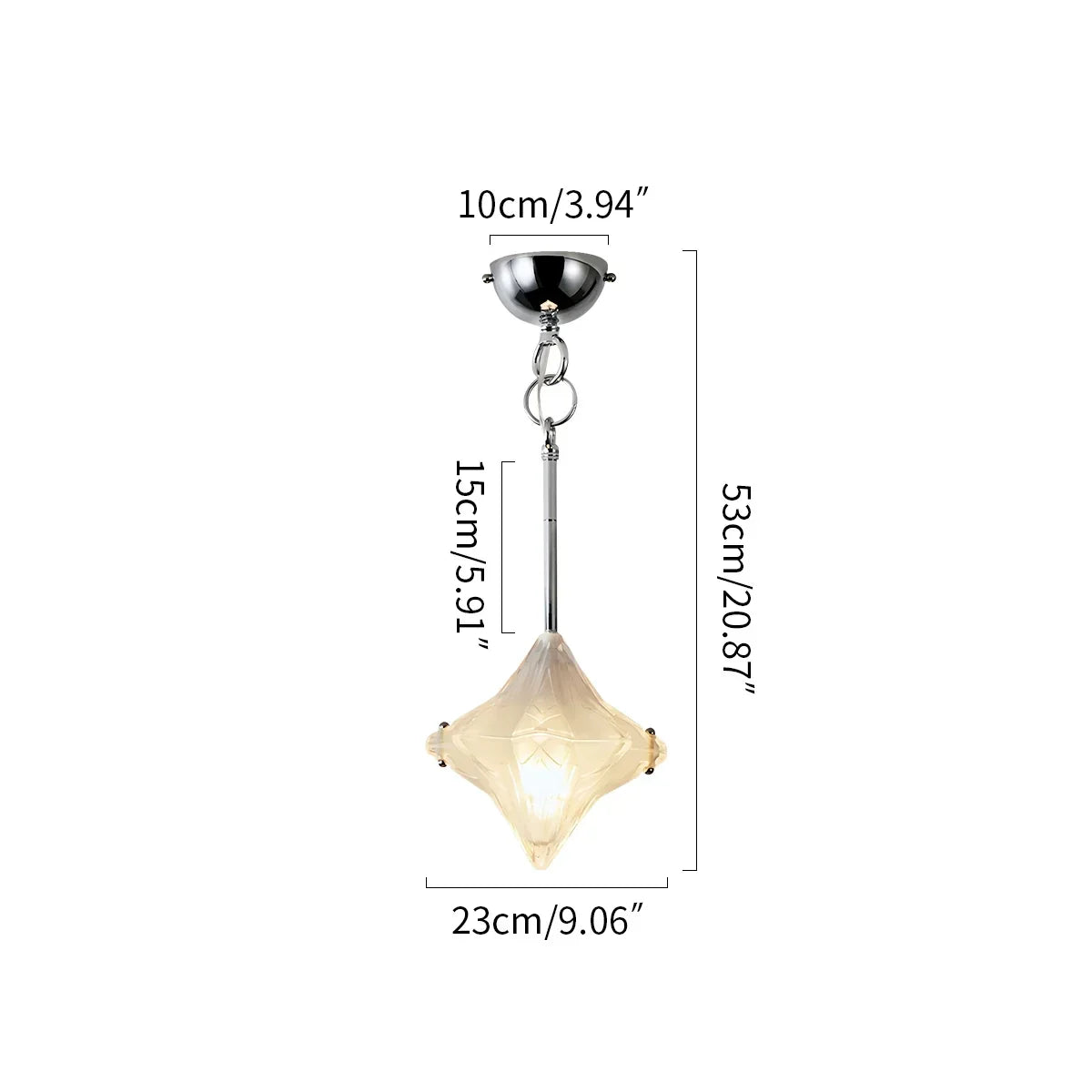 French Murano Star Glass Pendant Light | Desfino