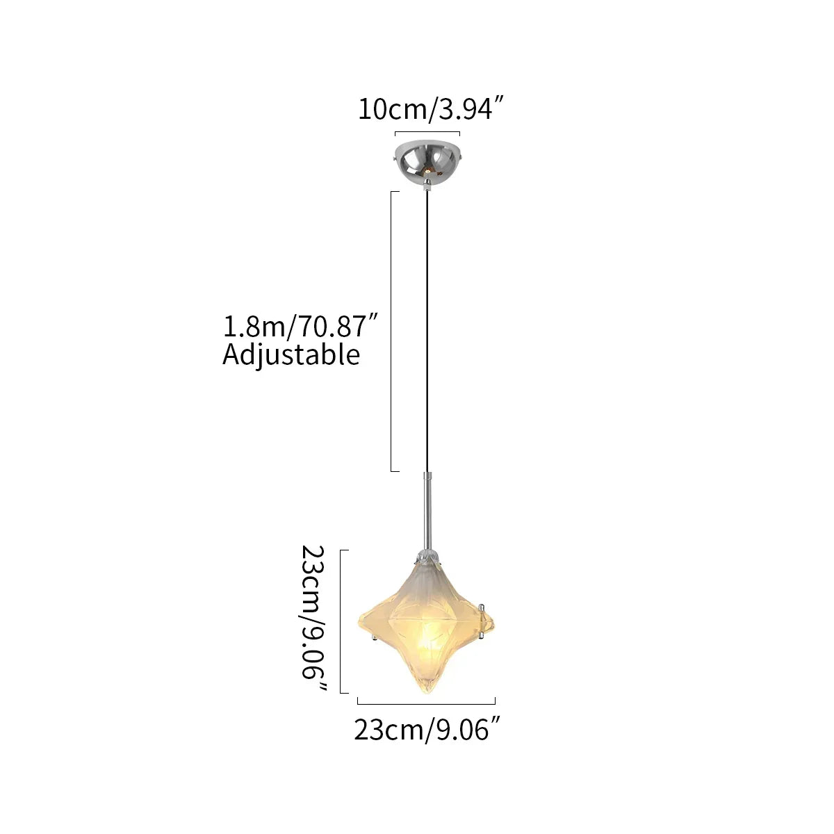 French Murano Star Glass Pendant Light | Desfino