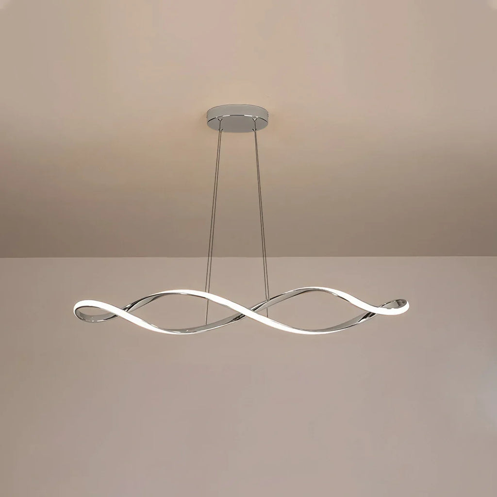 Lineare Pendelleuchte mit gedrehtem Design für das Esszimmer | Desfino