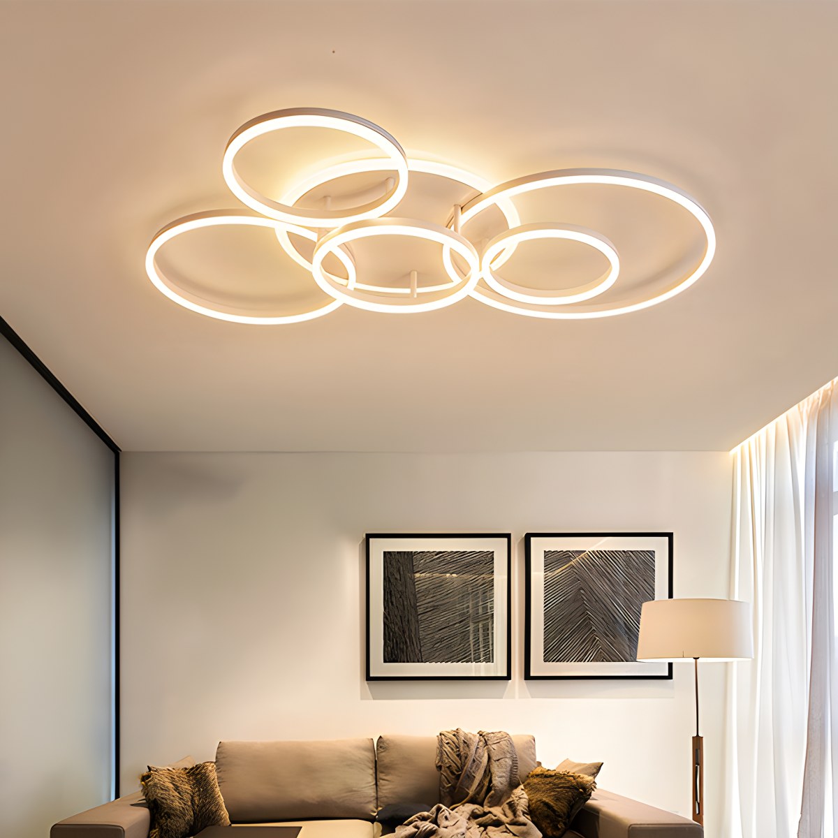 Runde LED-Deckenleuchte für das Wohnzimmer | Desfino