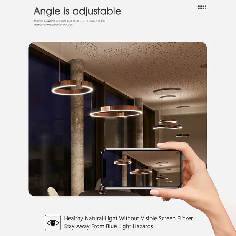 Moderner LED-Ring-Kronleuchter für das Wohnzimmer | Desfino